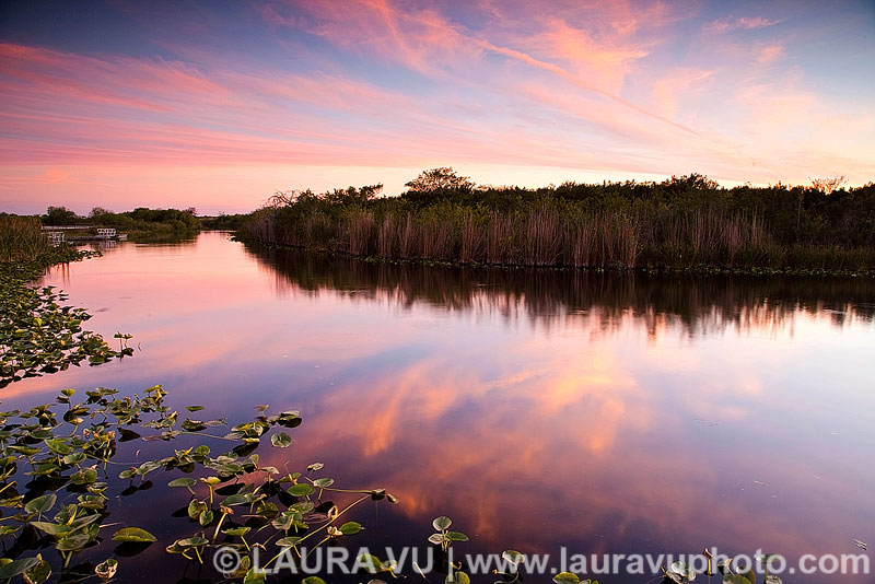 Sunset at the Everglades in South Florida