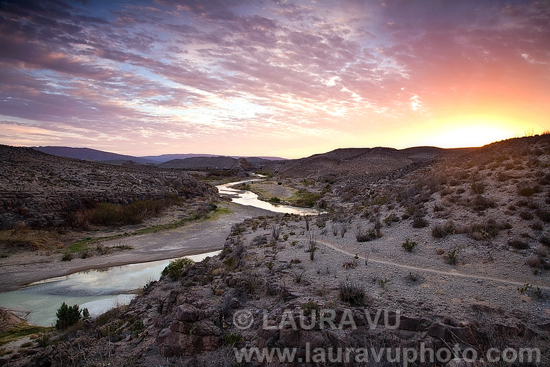 Sunset at Hot Springs Trail in Big Bend National Park