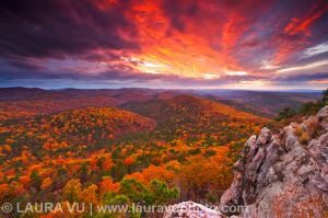 Autumn Firework - Flatside Pinnacle, Arkansas