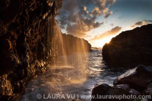 Golden Waterfall - Kauai, Hawaii